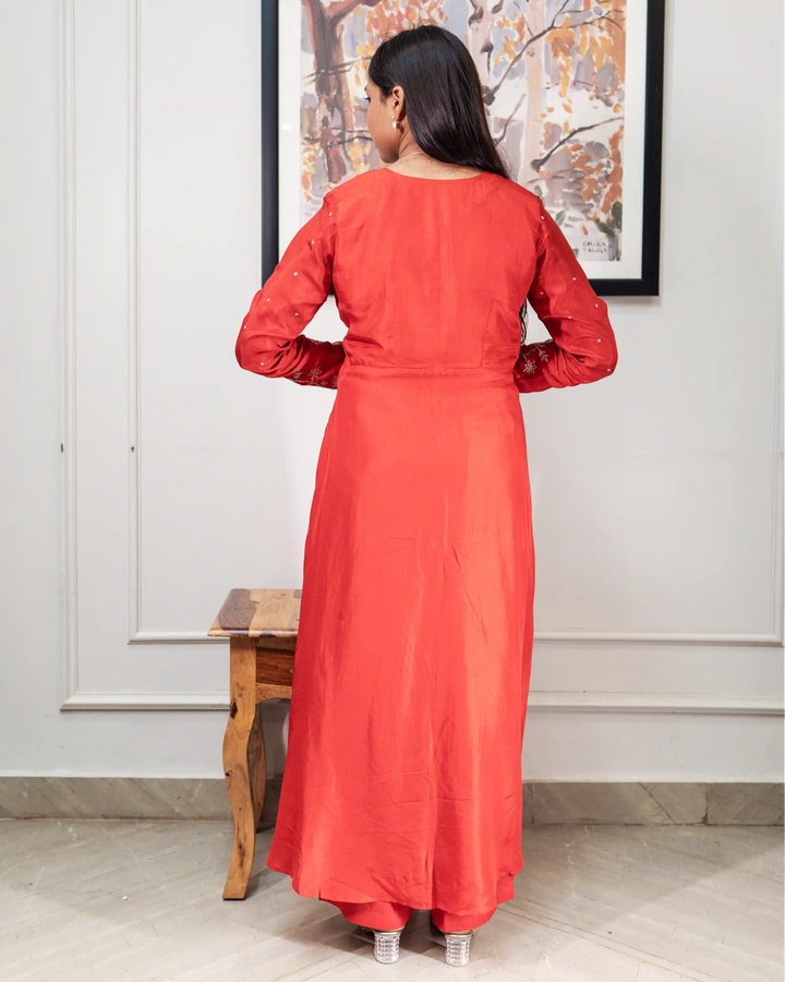 Ghoomer Red Designer Kurta Set