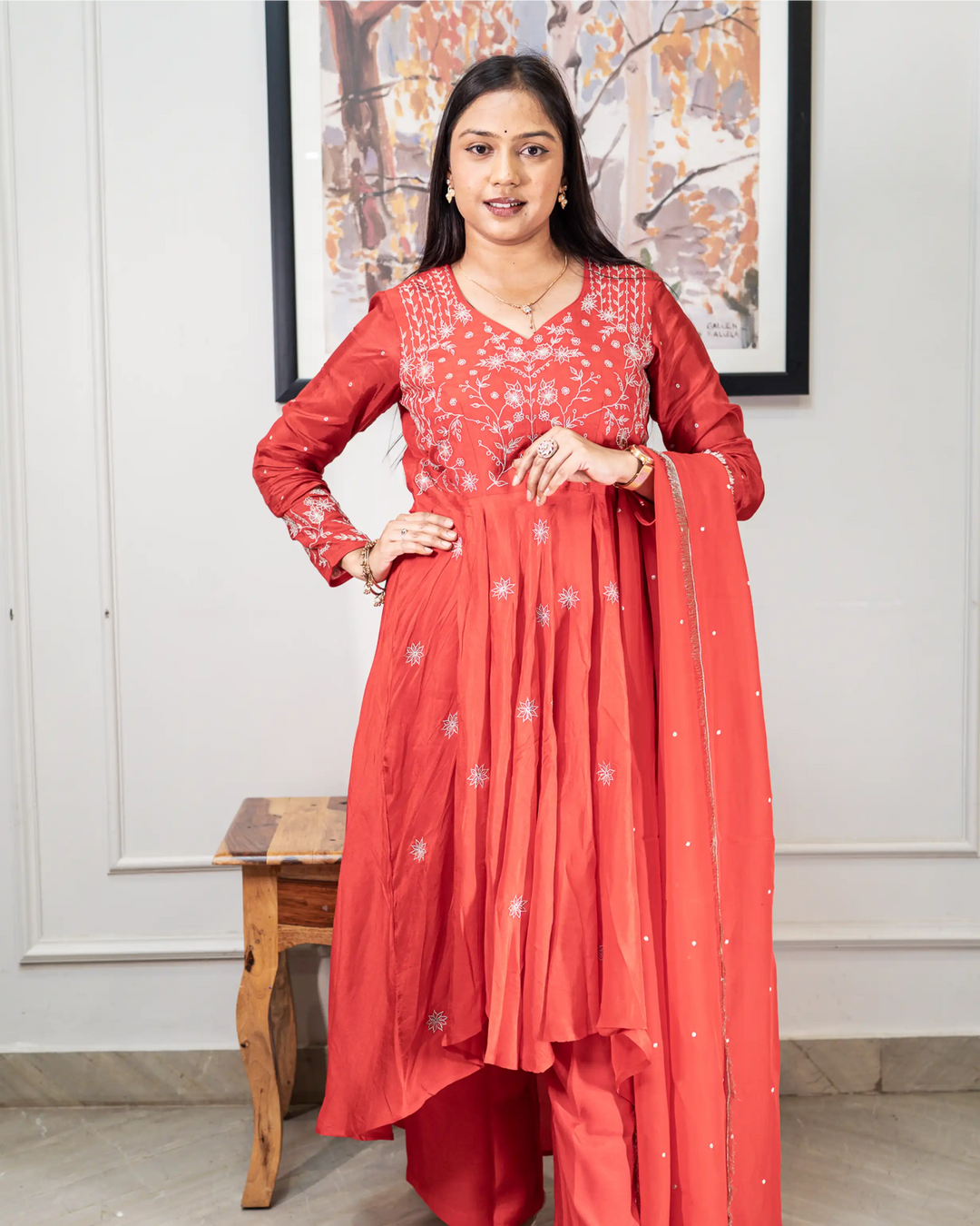 Ghoomer Red Designer Kurta Set