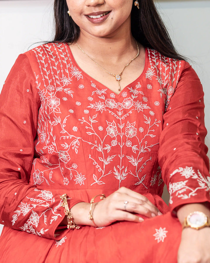 Ghoomer Red Designer Kurta Set