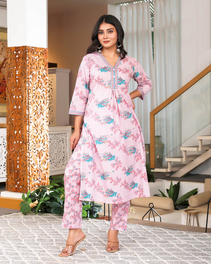 Pink Chemistry Printed Long Co-ords Sets