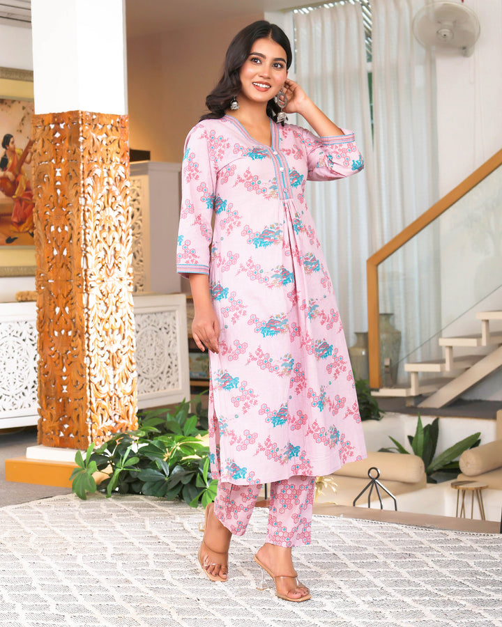 Pink Chemistry Printed Long Co-ords Sets