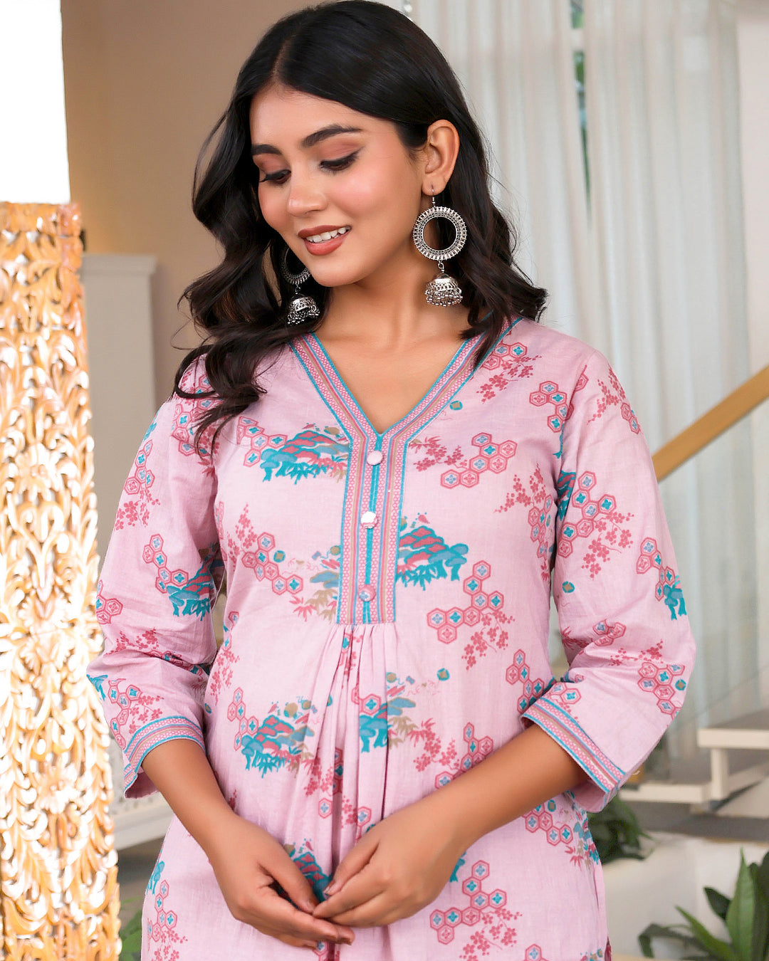 Pink Chemistry Printed Long Co-ords Sets