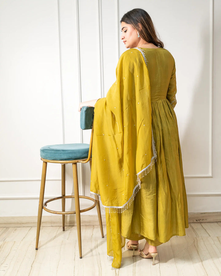 Mehendi Rangrez Designer Kurta Set