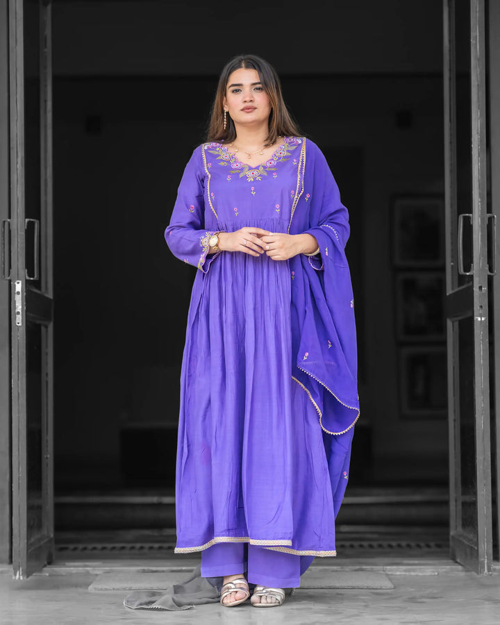 Noorani Lavender Designer Kurta Set