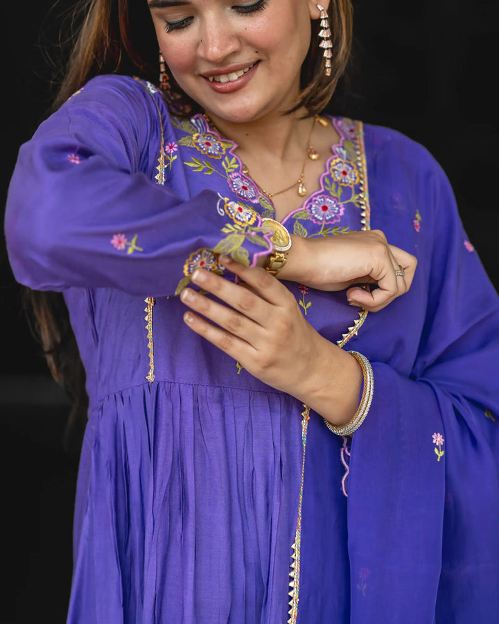 Noorani Lavender Designer Kurta Set