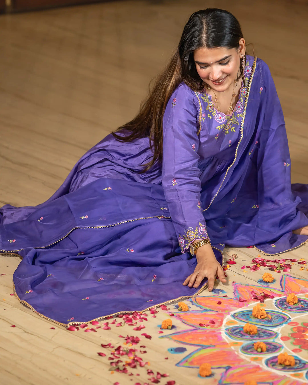 Noorani Lavender Designer Kurta Set