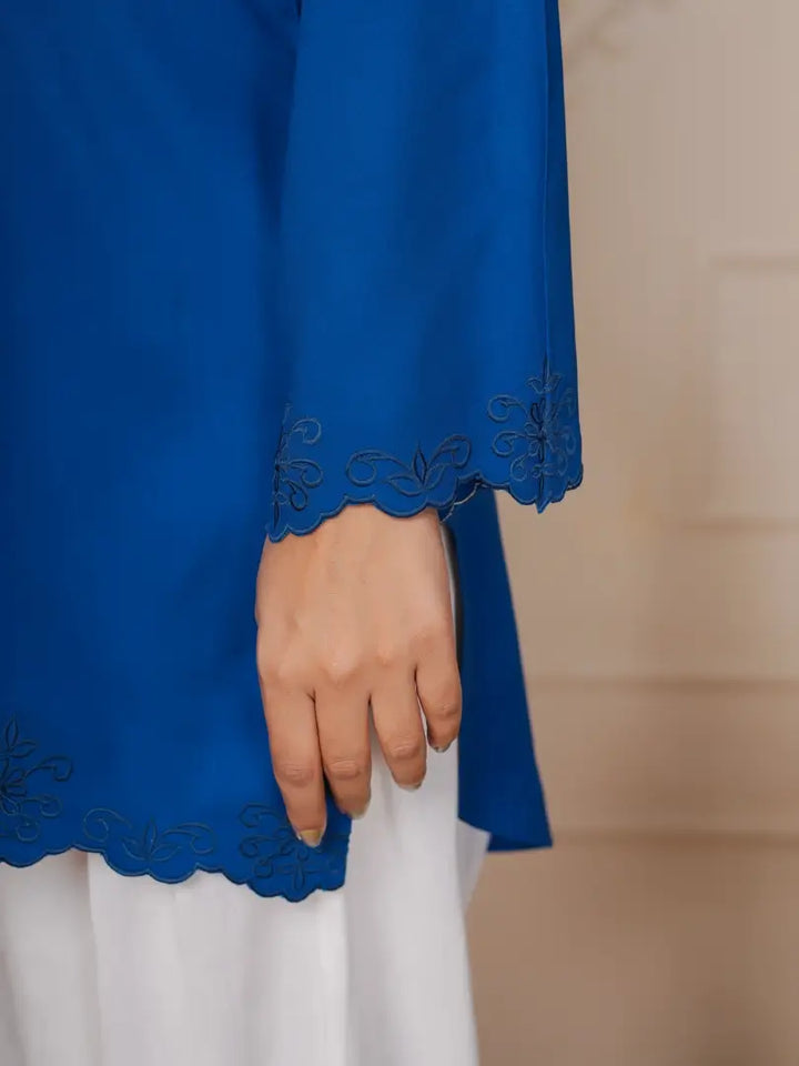 Royal Blue Embroidered Ethinic Farsi Salwar Set