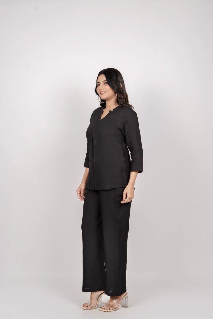 Black Viscose co-ord set