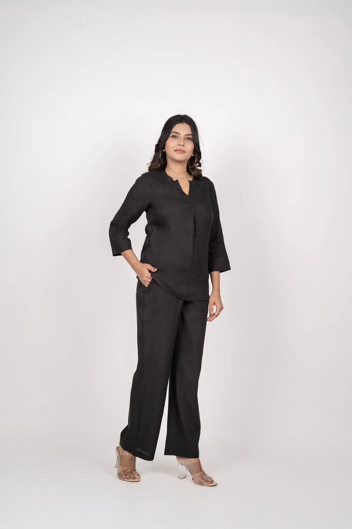 Black Viscose co-ord set