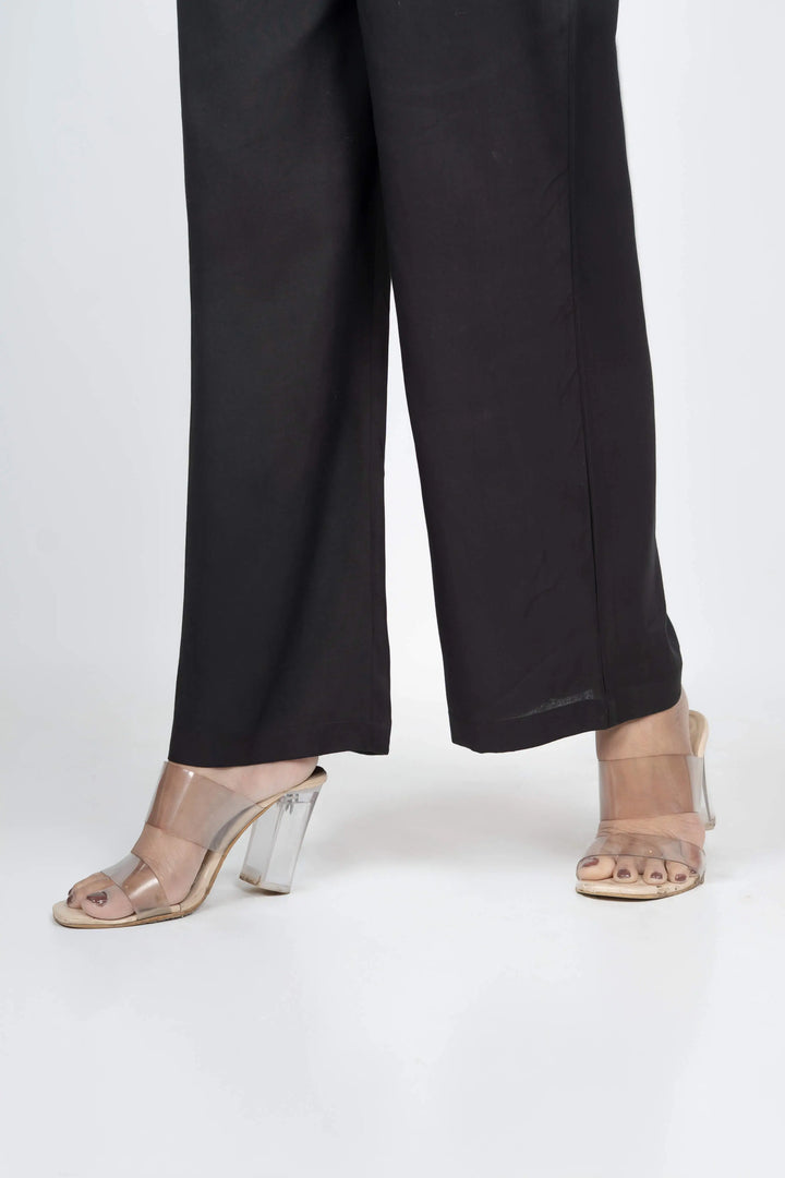 Black Solid Palazzo