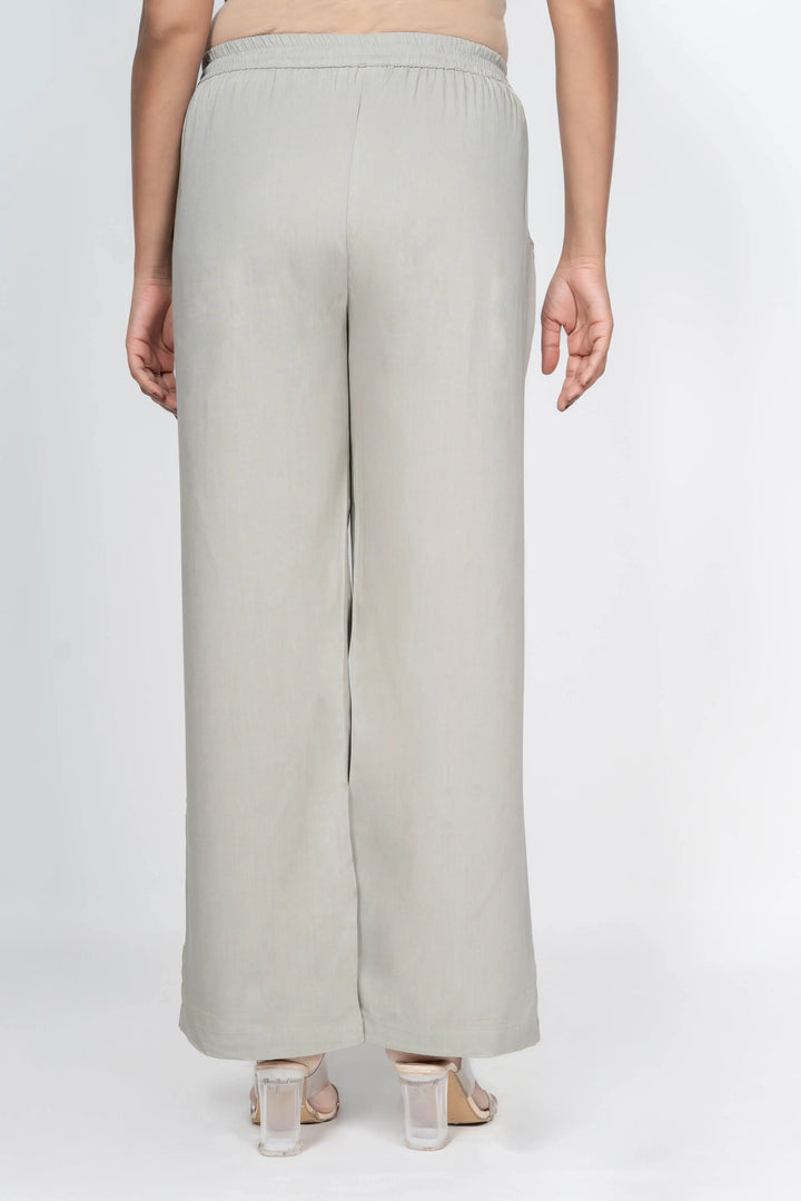 Grey Solid Palazzo