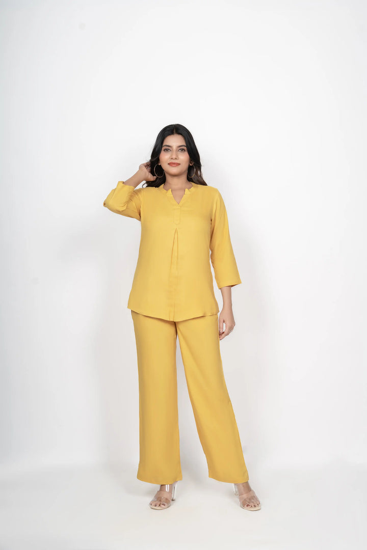 Mustard Viscose co-ord set