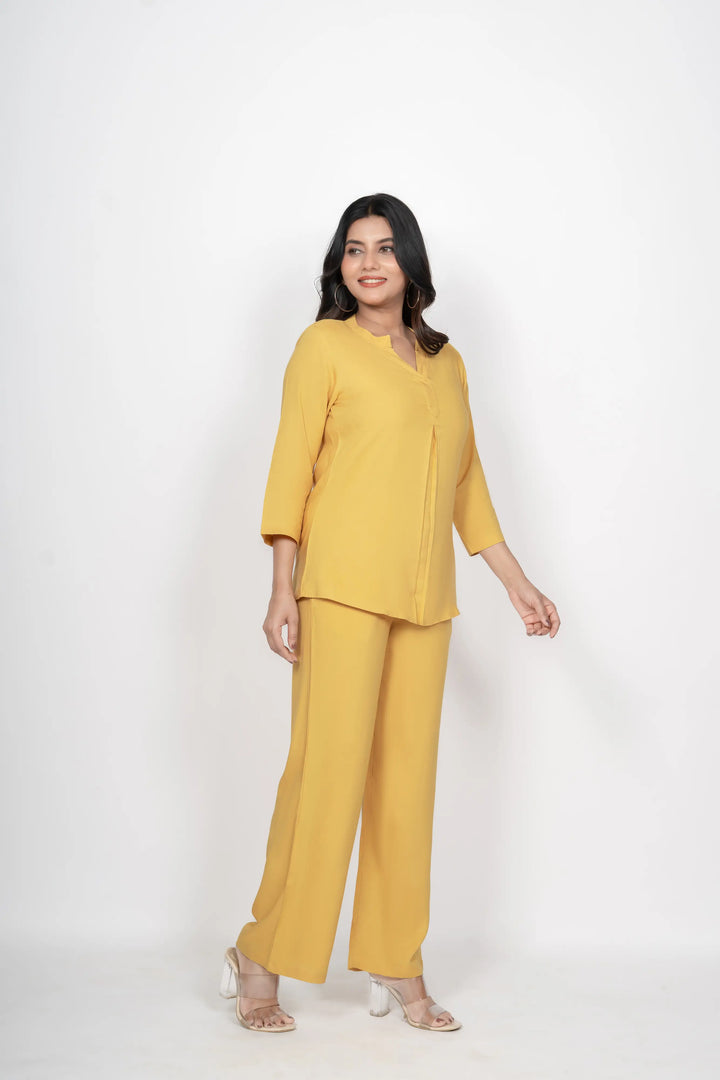 Mustard Viscose co-ord set