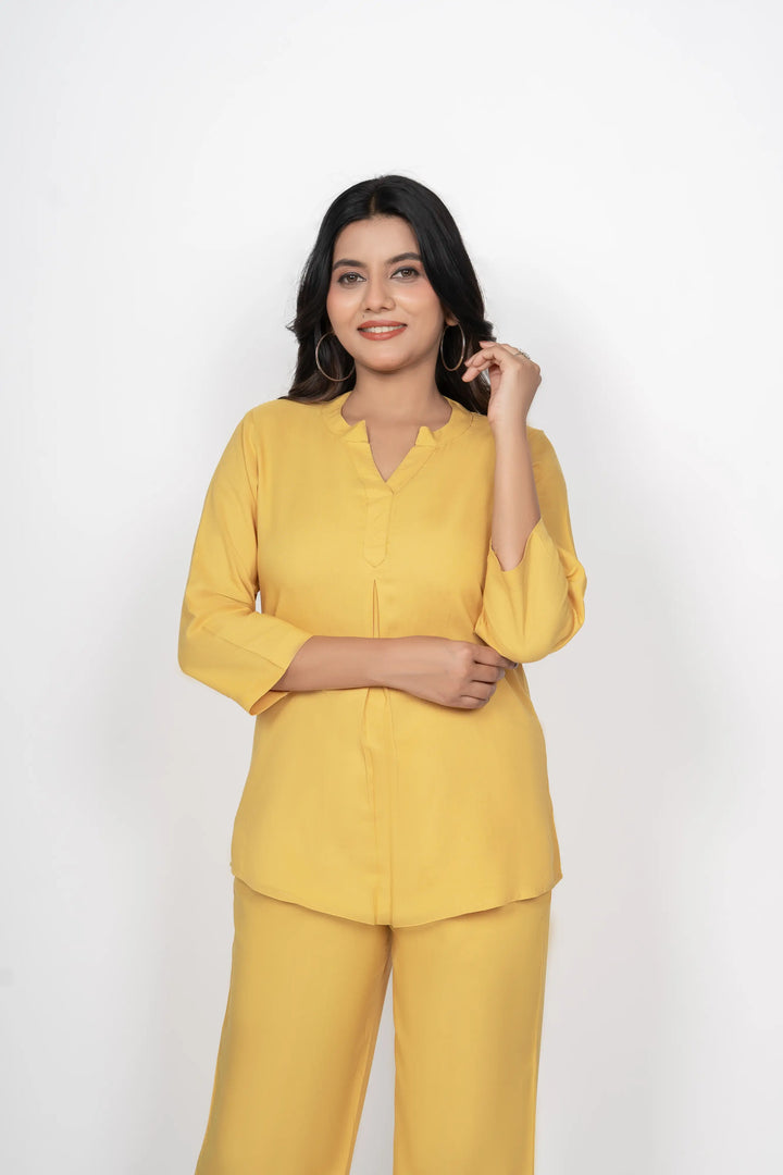 Mustard Viscose co-ord set