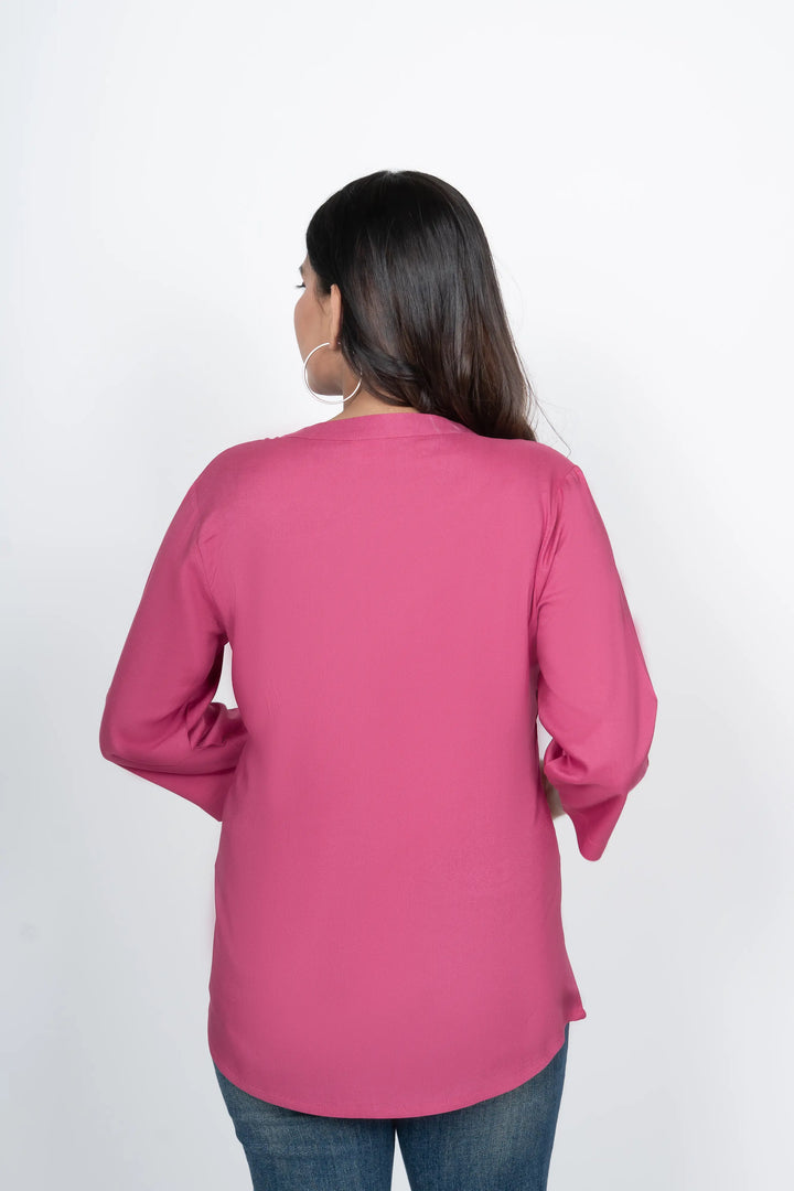 Onion Viscose Pleated Top