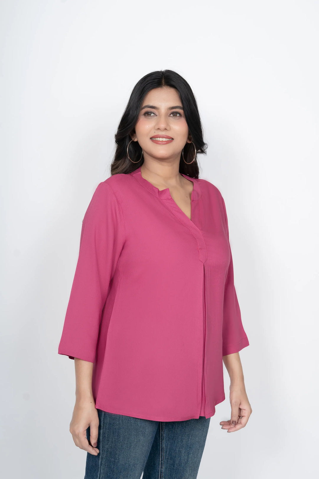 Onion Viscose Pleated Top