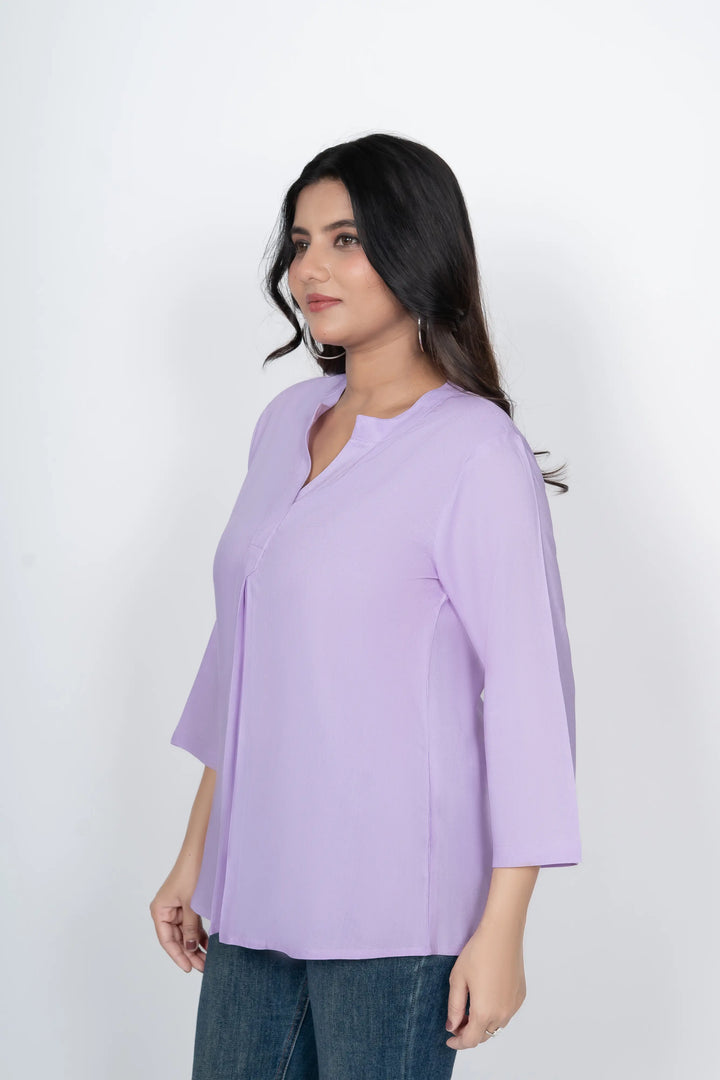 Viscose Pleated Top Combo – Lavender & Mustard (Pack of 2)
