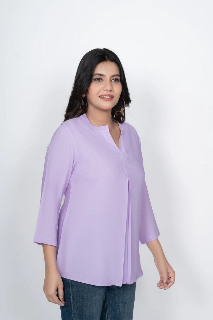 Viscose Pleated Top Combo – Lavender & Mustard (Pack of 2)