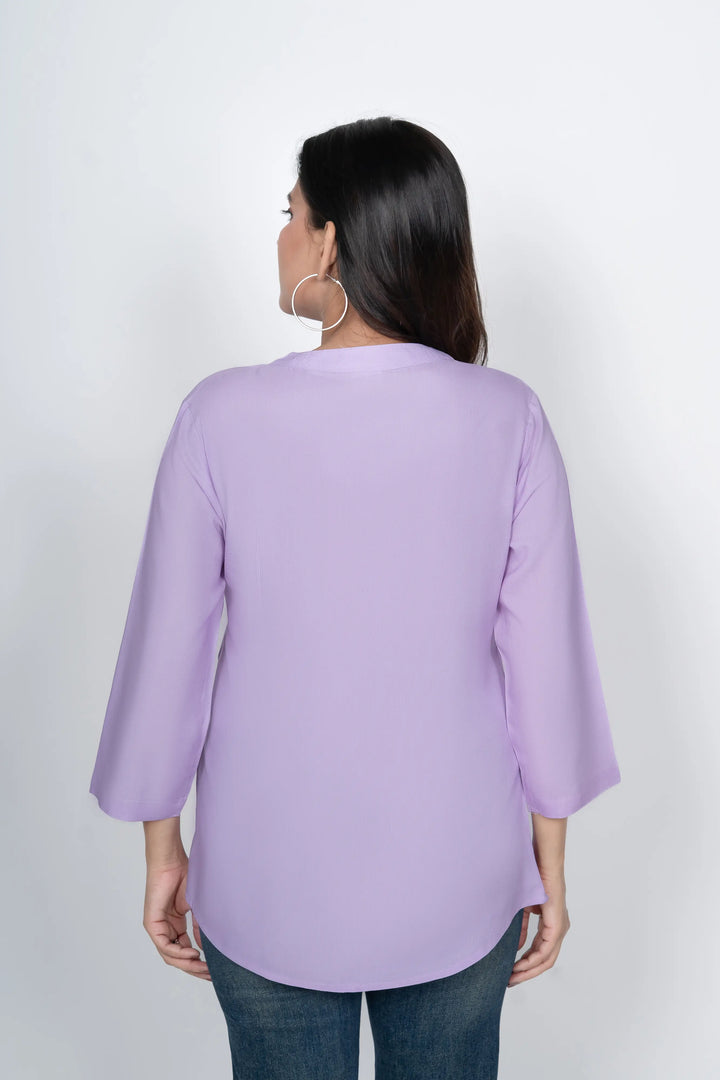 Viscose Pleated Top Combo – Lavender & Mustard (Pack of 2)