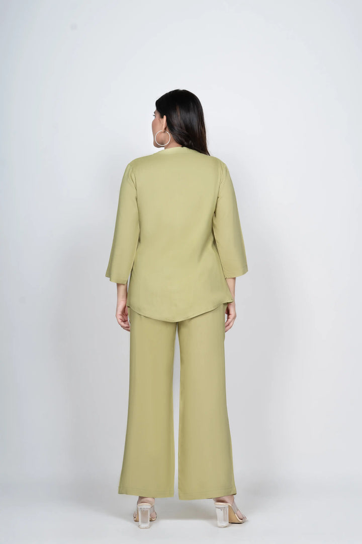 Olive Green Viscose co-ord set