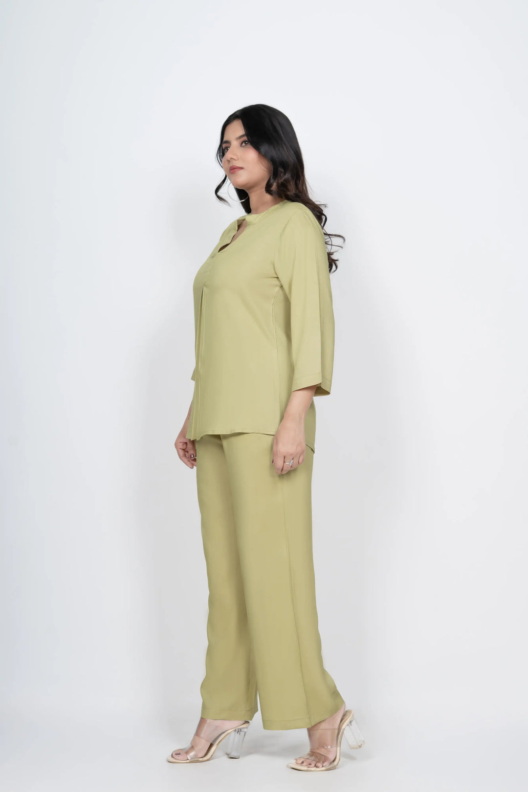 Olive Green Viscose co-ord set