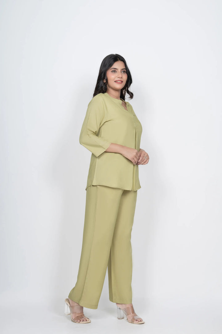 Olive Green Viscose co-ord set