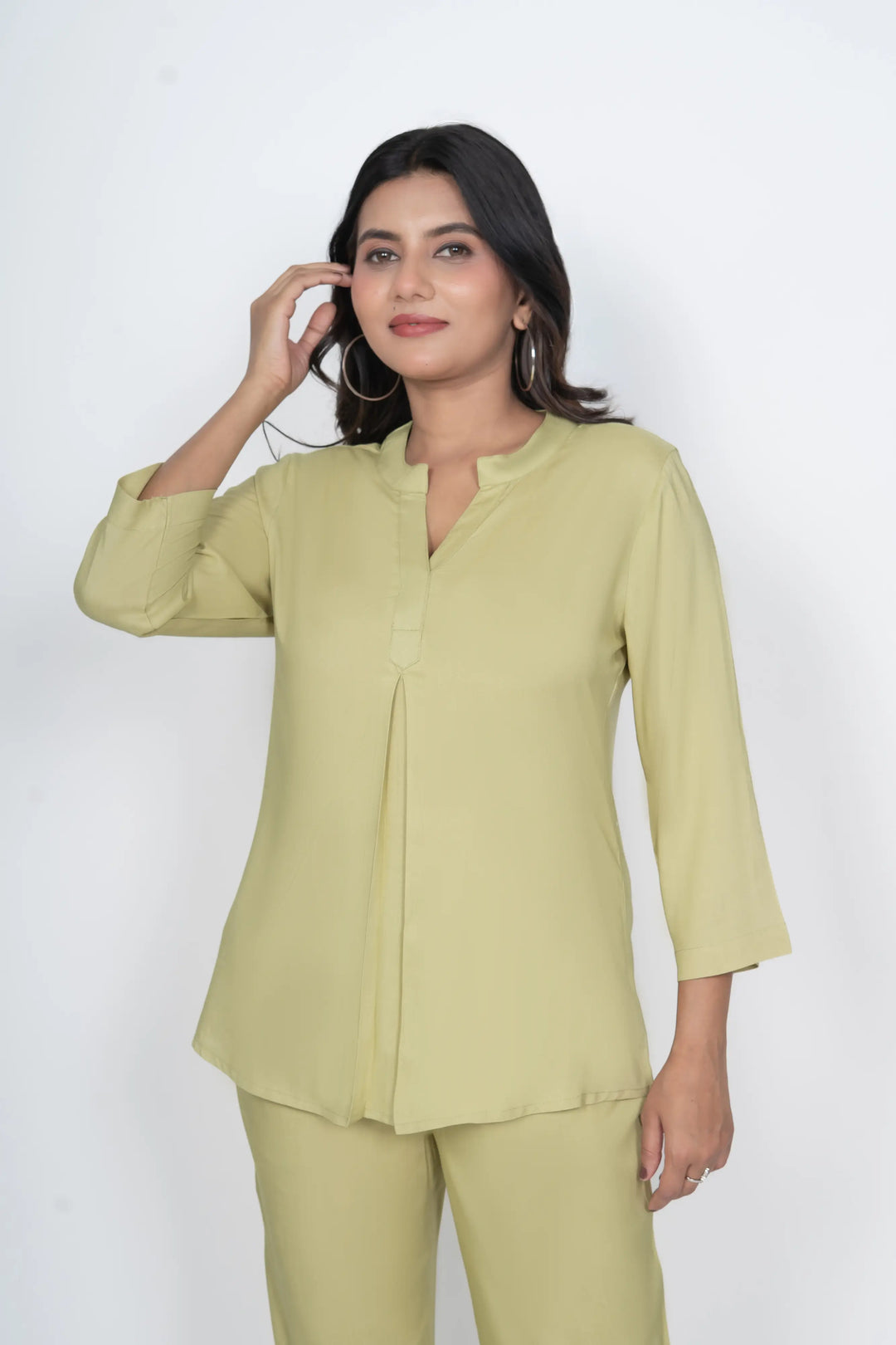 Olive Green Viscose co-ord set