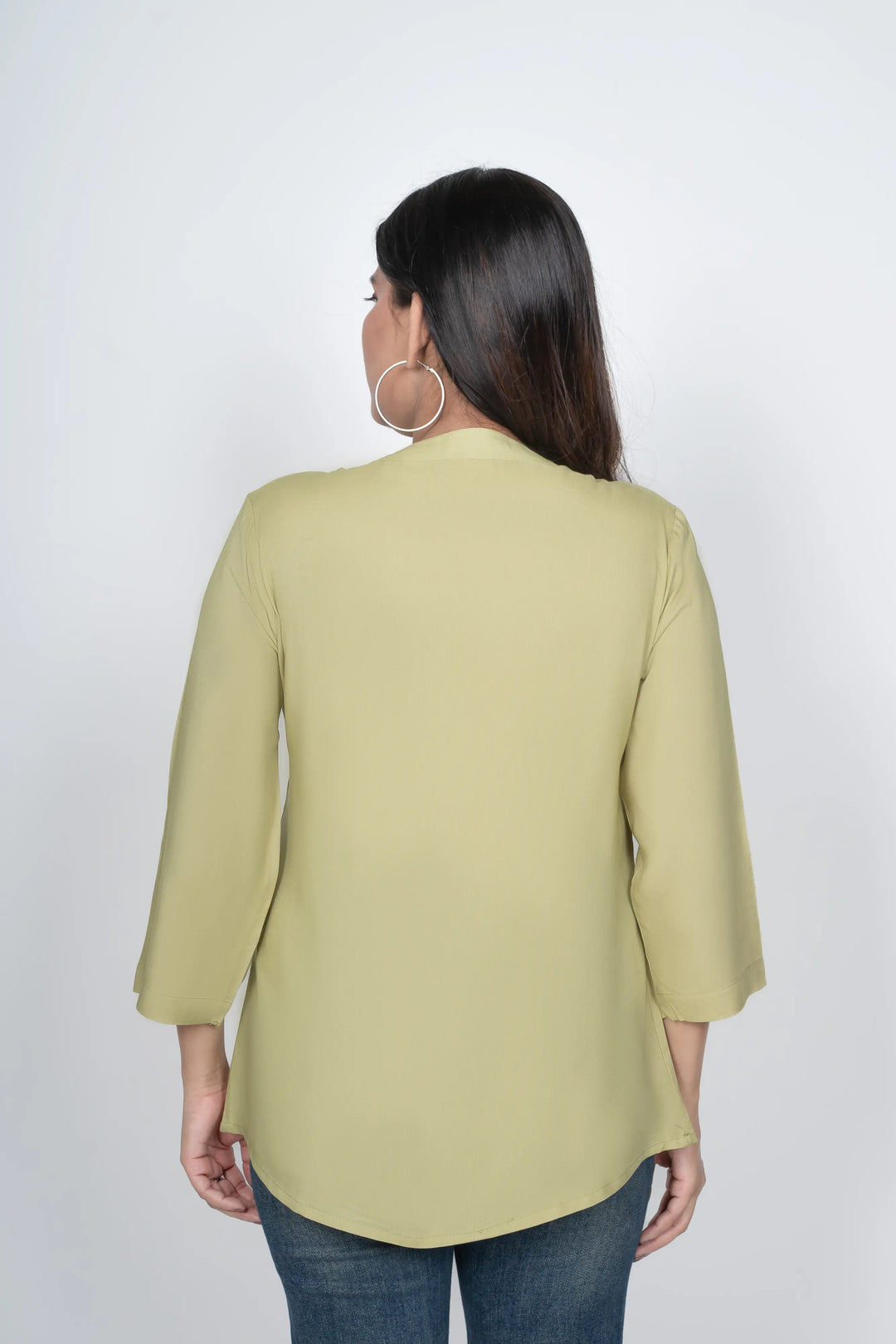 Viscose Pleated Top Combo – Olive Green & Blue Grey (Pack of 2)