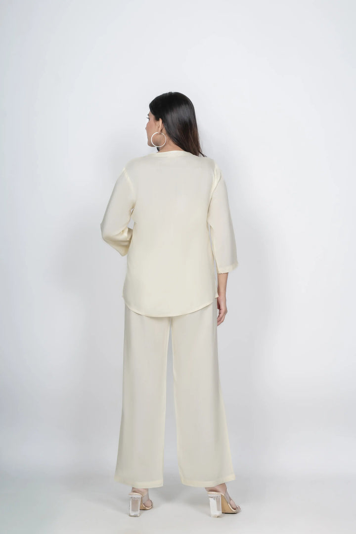 Cream Viscose co-ord set