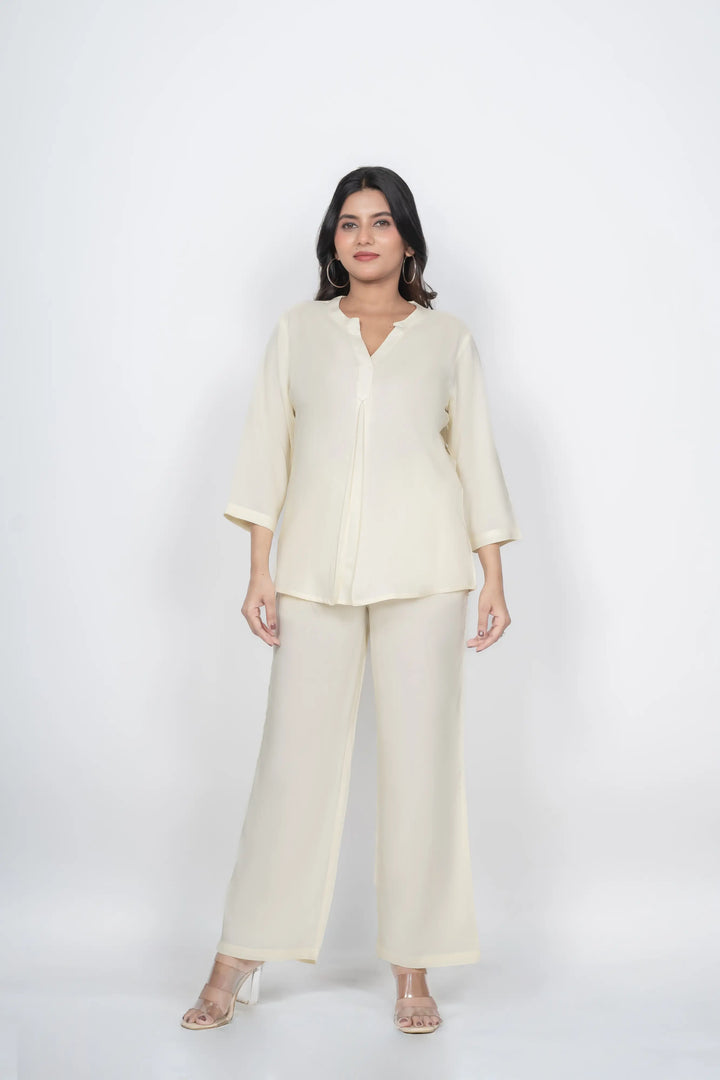 Cream Viscose co-ord set