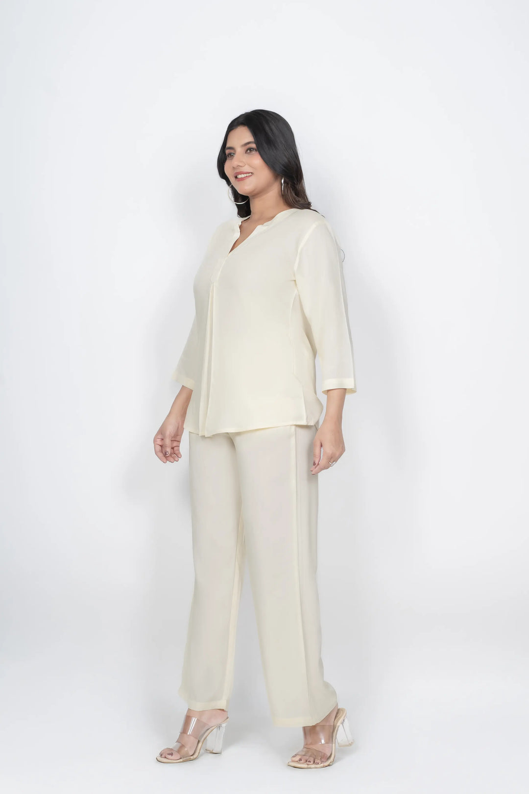 Cream Viscose co-ord set