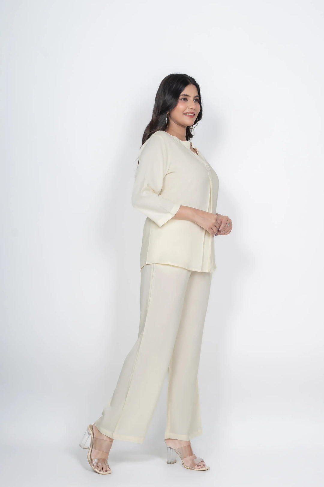 Cream Viscose co-ord set