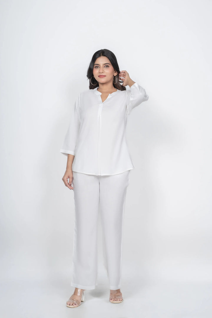 White Viscose co-ord set