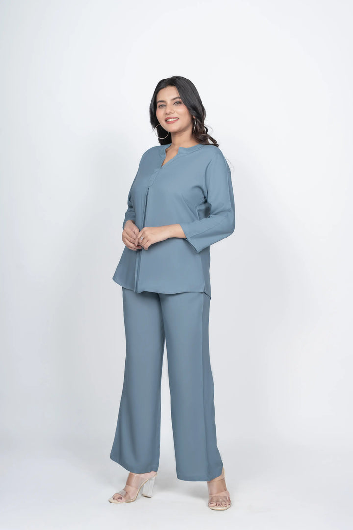 Blue Grey Viscose co-ord set