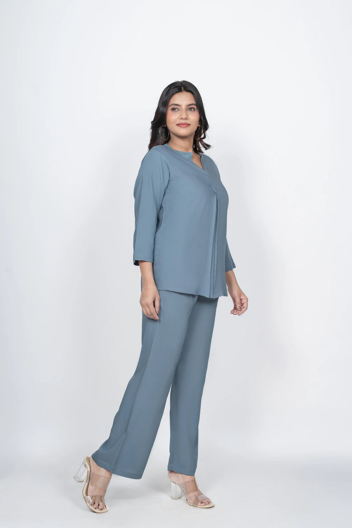 Blue Grey Viscose co-ord set