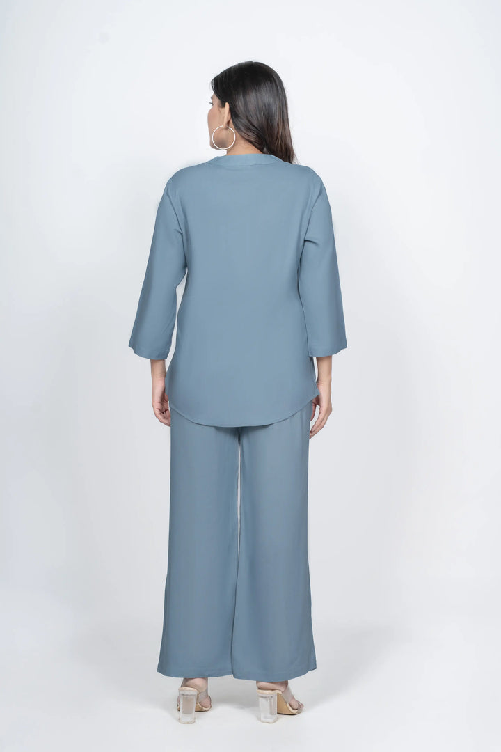 Blue Grey Viscose co-ord set