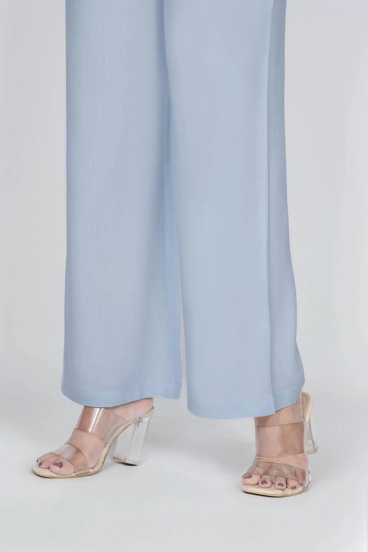Viscose Palazzo Pants Combo - Pista Green & Powder Blue
