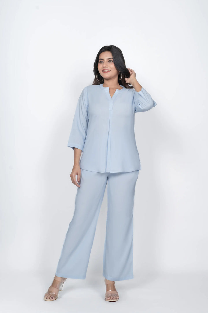 Powder blue Viscose co-ord set