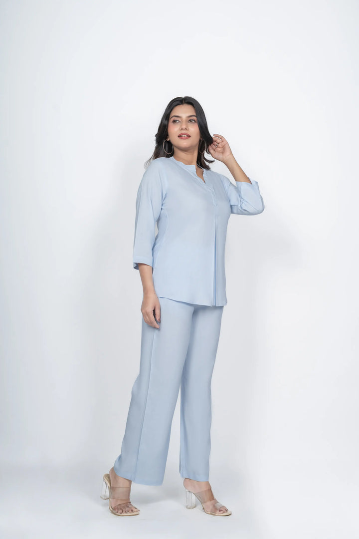 Powder blue Viscose co-ord set