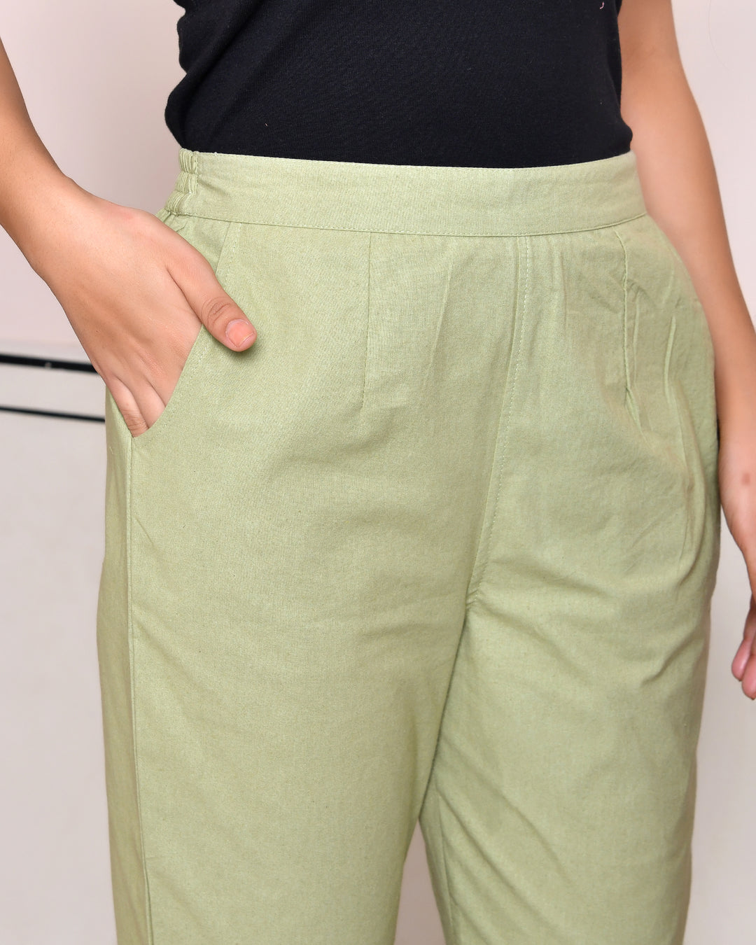 SAGE GREEN AIRY LINEN PANTS
