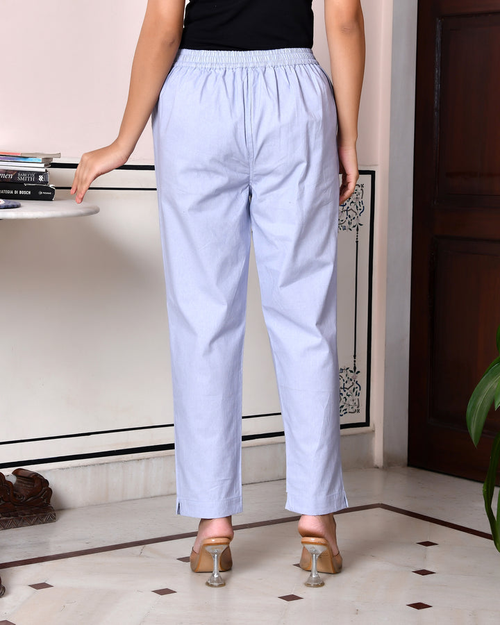 LAVENDER GRAY AIRY LINEN PANTS