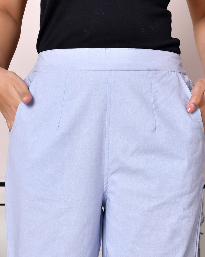 LAVENDER GRAY AIRY LINEN PANTS