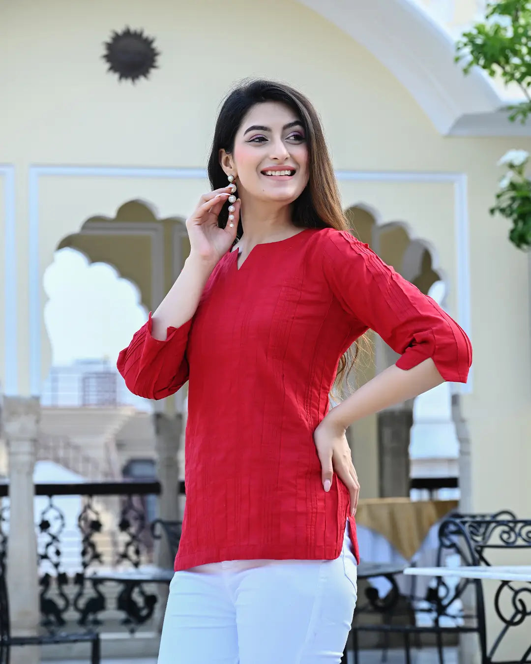 Maroon Everyday Cotton Kurti
