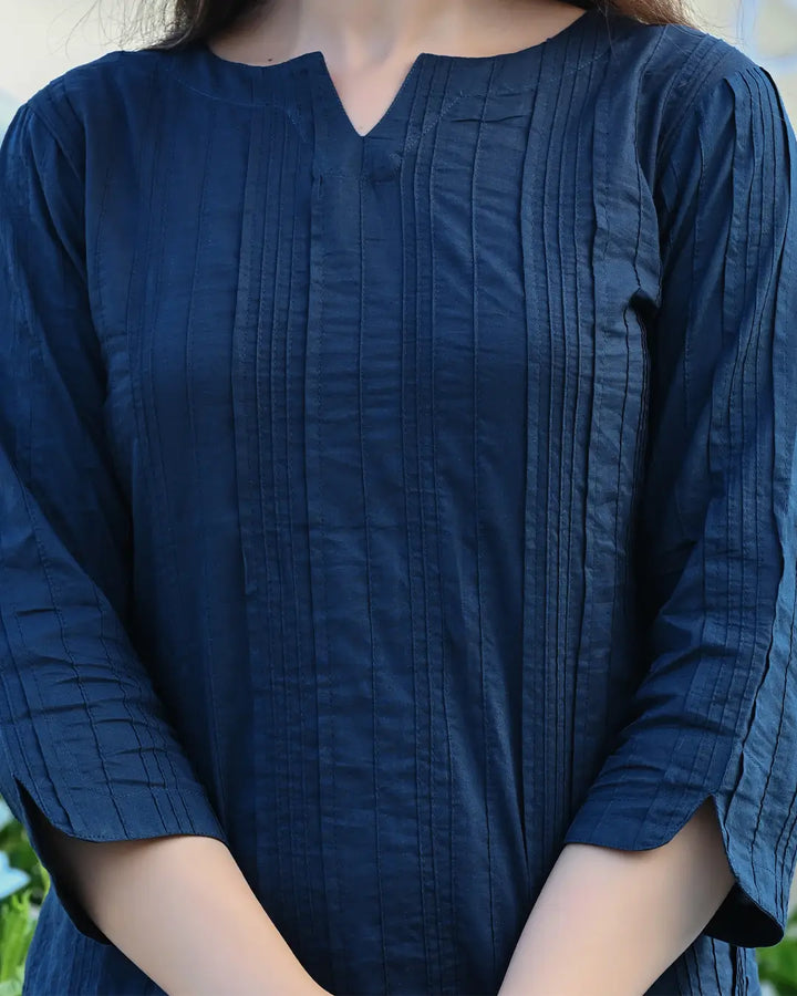 Dark Blue Everyday Cotton Kurti