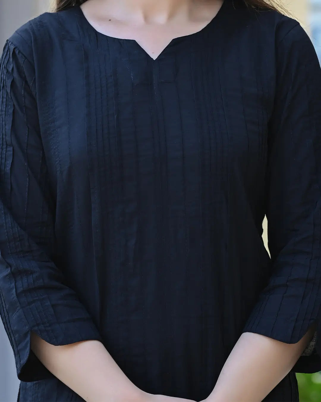 Black Everyday Cotton Kurti