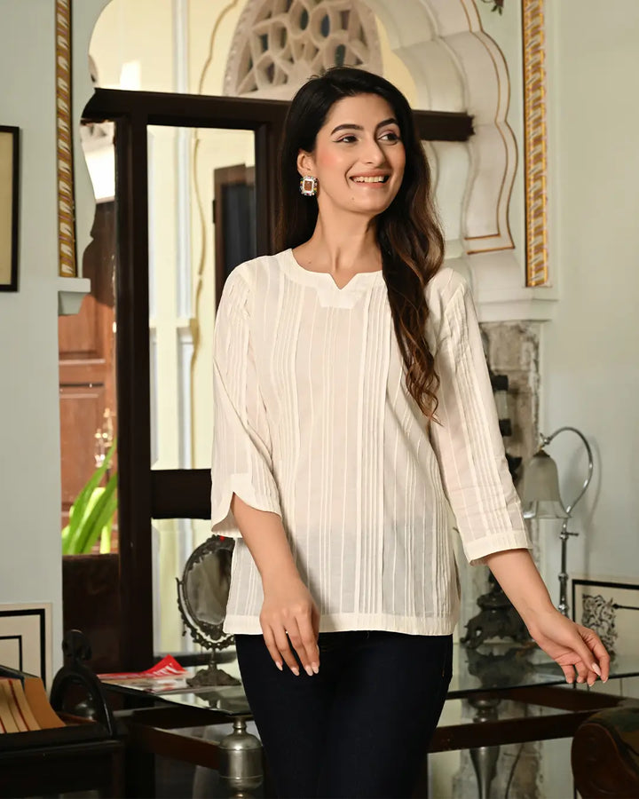 White Everyday Cotton Kurti