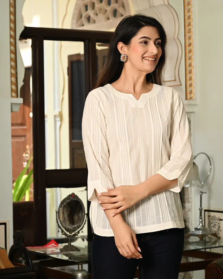 White Everyday Cotton Kurti