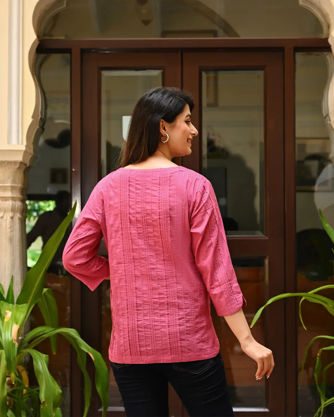 Pink Everyday Cotton Kurti