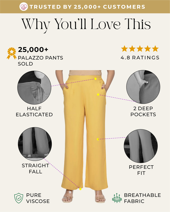 Mustard Solid Palazzo