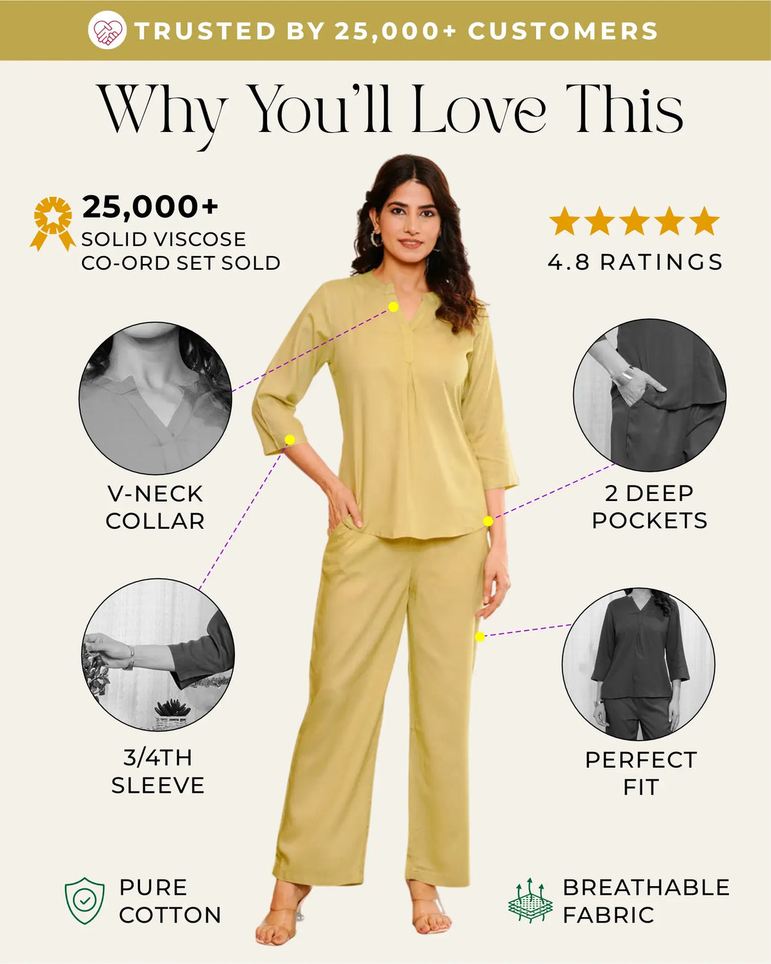 Olive Green Viscose co-ord set